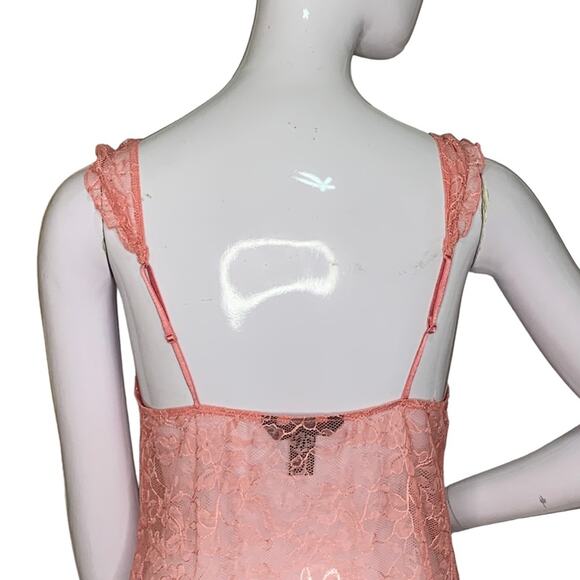 Victoria's Secret Y2K All Lace Baby Doll Pale Pink Size M Slit Down The Middle - Picture 7 of 13